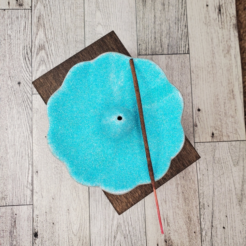 Lotus Teal Incense Holder